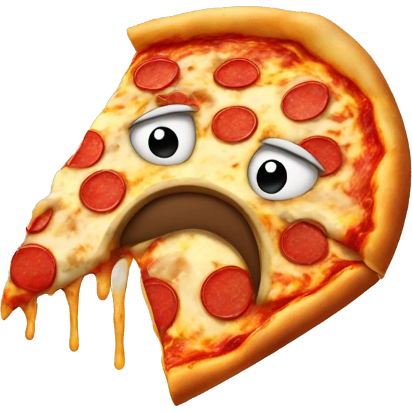 unhappy pizza emoji