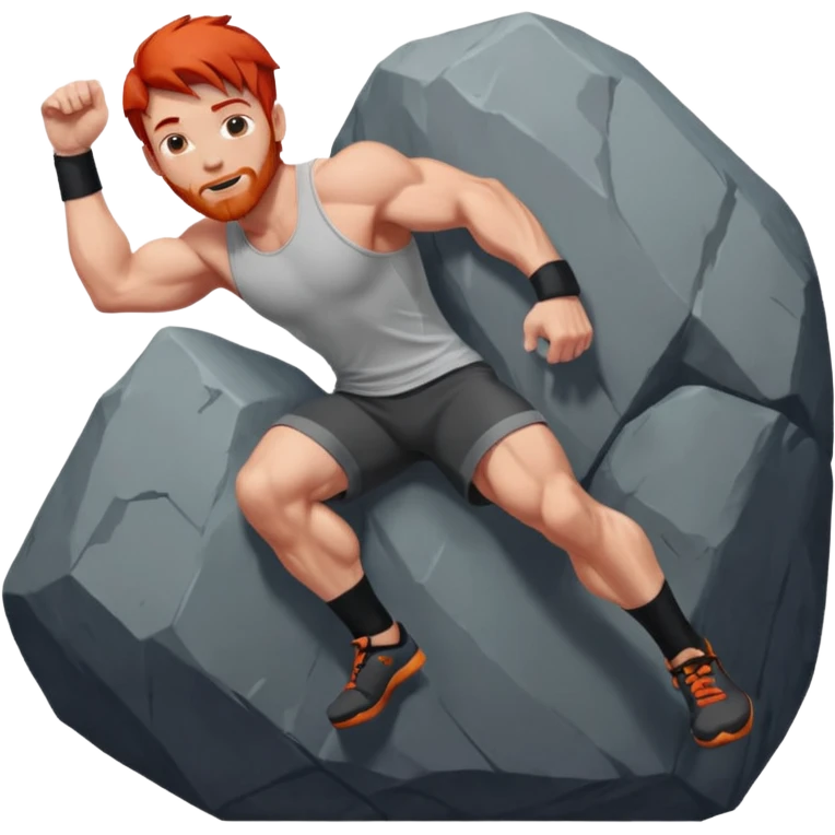 bouldering guy red hair emoji