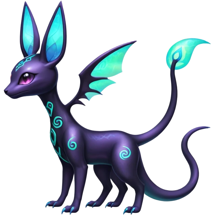 Shiny Ethereal Celestial Salandit-Umbreon-Espeon-Hybrid (Full body) emoji