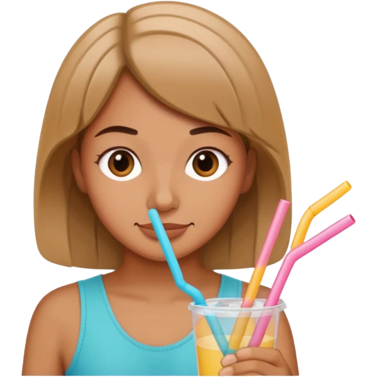 Me holding 5 straws emoji
