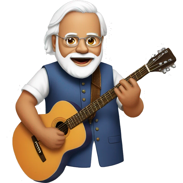 modi ji playing guitar emoji