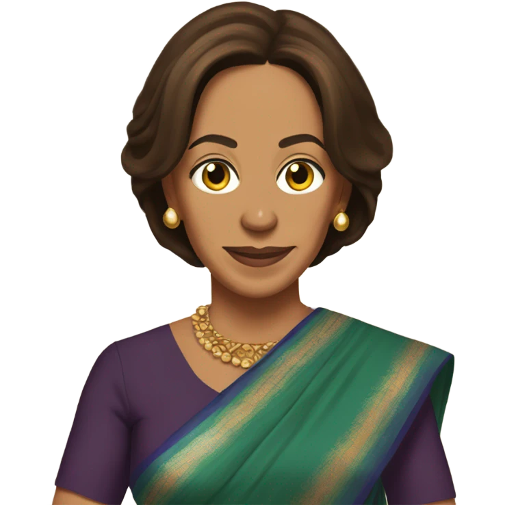 Kamala Harris wearing an Indian Sari emoji