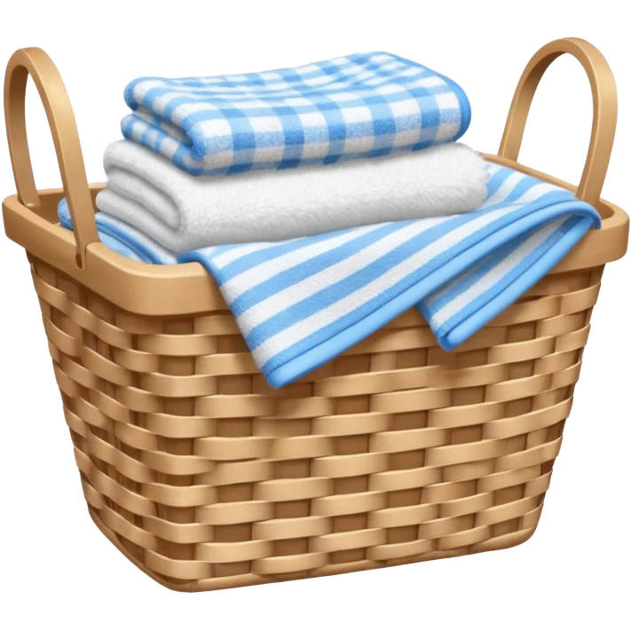 laundry basket with towels emoji