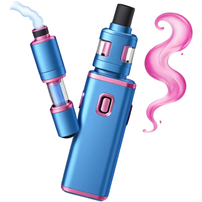 Blue vape with pink smoke  emoji