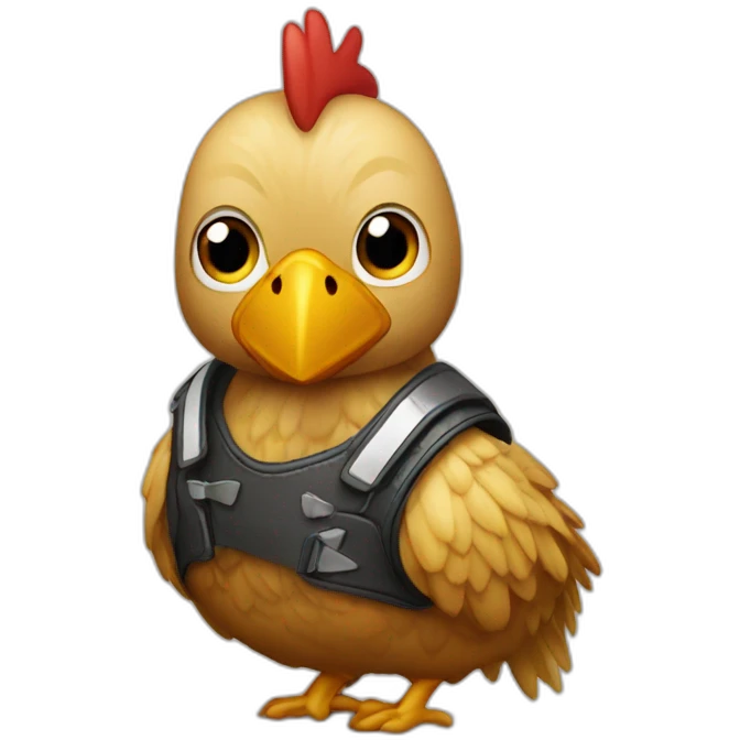 Gallina arriba de una moto emoji