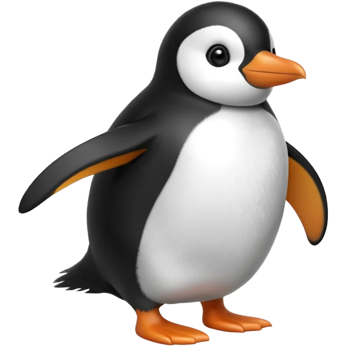 Penguin walking emoji