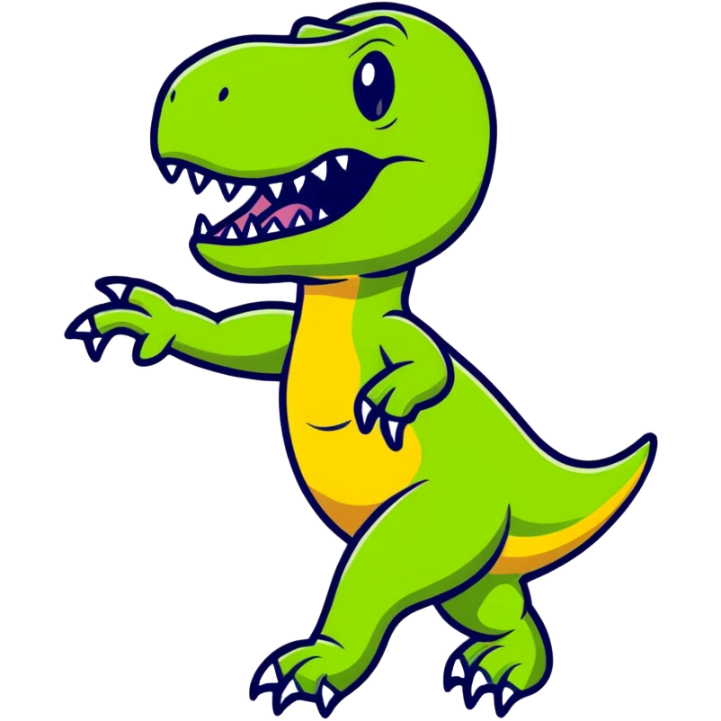 man T-Rex cartoon sticker emoji