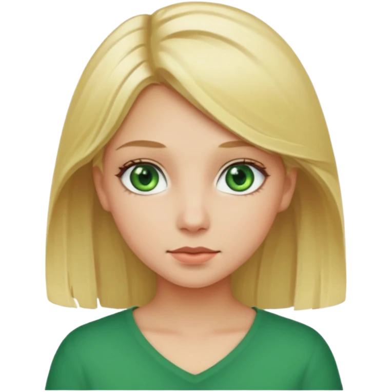 Girl blonde Green eyes emoji