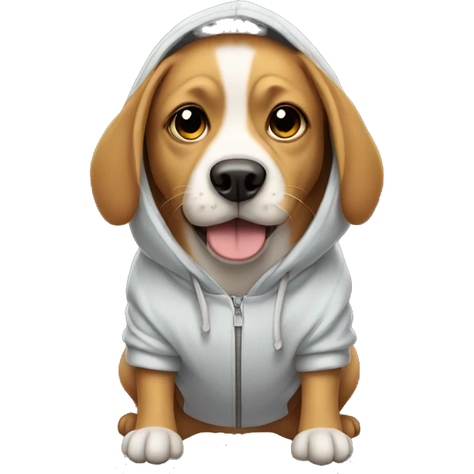 dog wearing a hoodie emoji