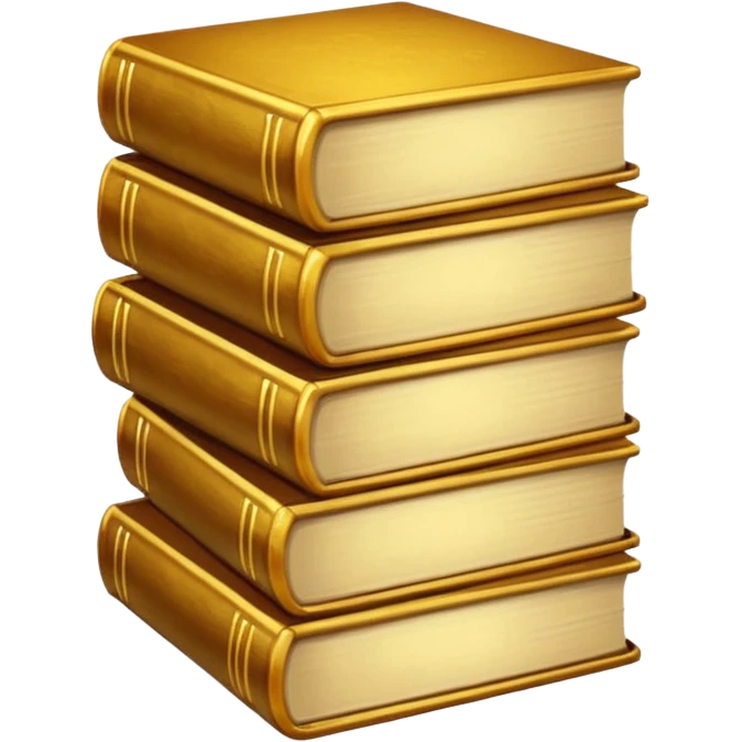 books, golden glow emoji