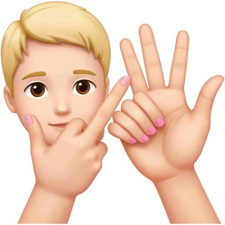 two pinkies doing the pinky promise  emoji