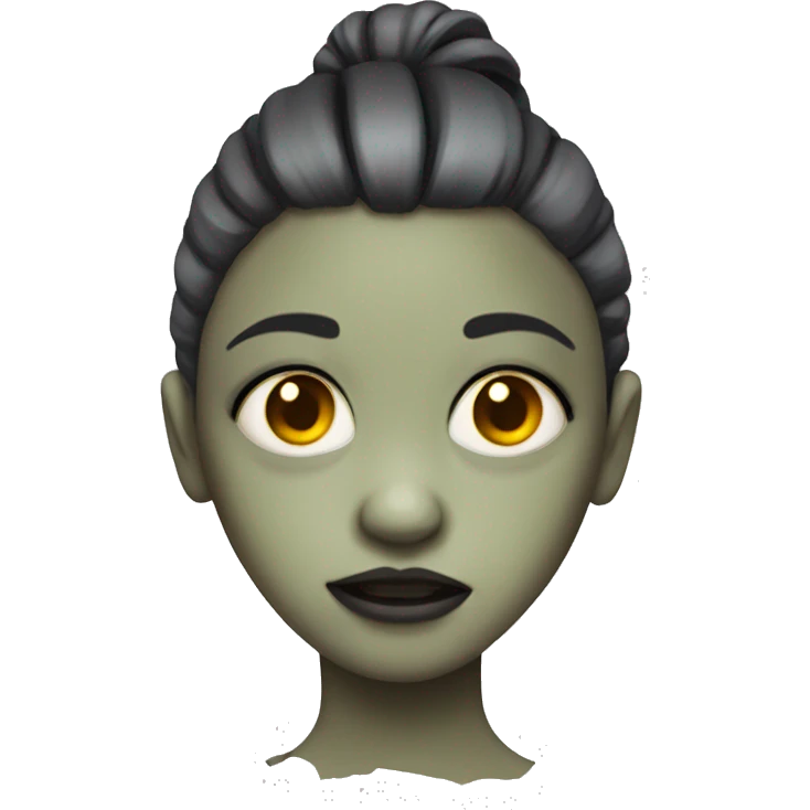 girl zombie with an under cut pony tail emoji