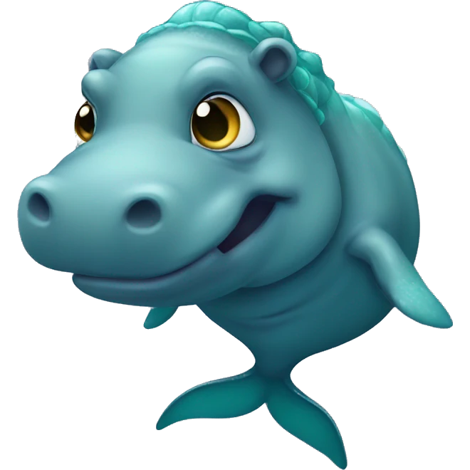mermiad hippo emoji