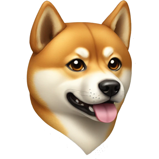 shiba inu with a indian forehead ornameny emoji