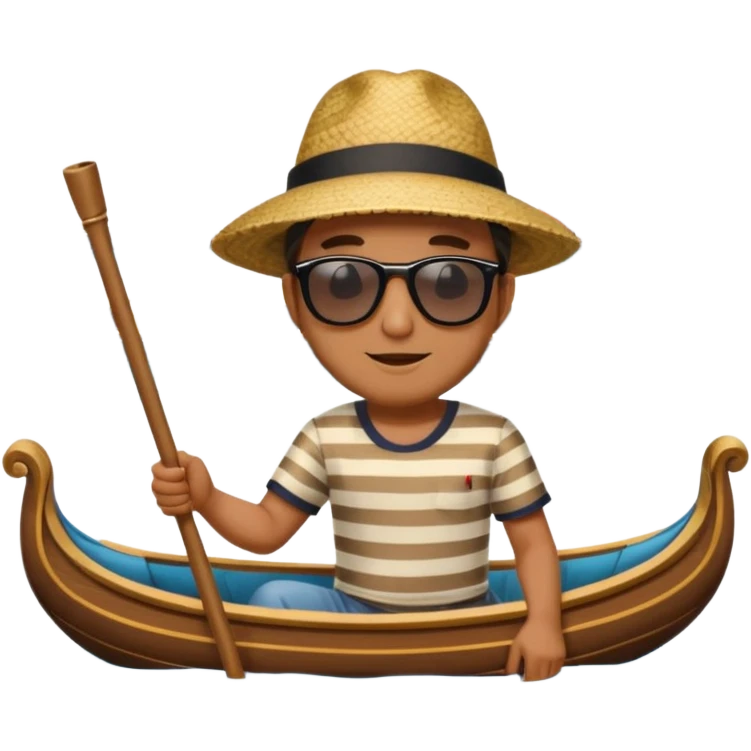 Ventian gondola with man emoji