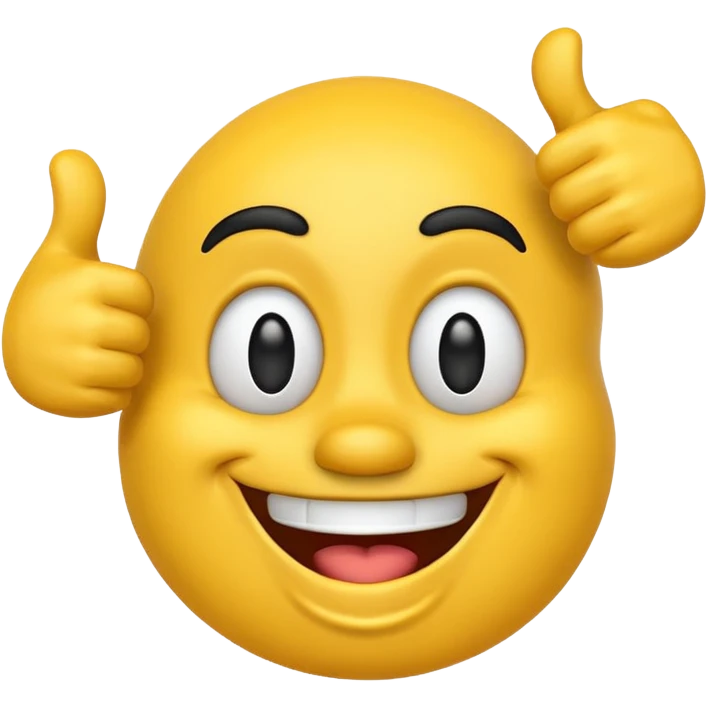 Goofy emoji with thumbs up  emoji
