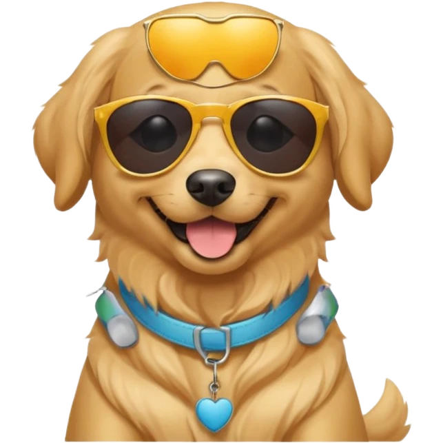 Perro con gafas de sol emoji
