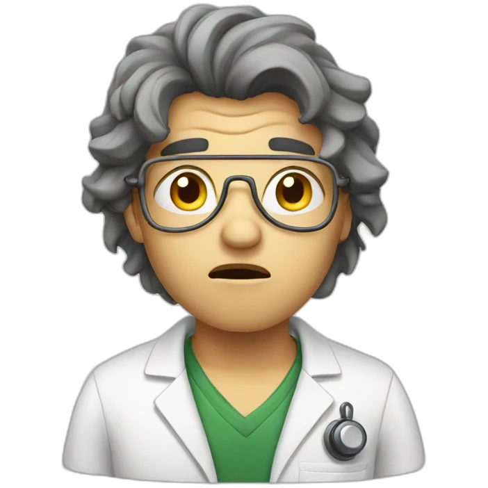 Scientific stressed emoji