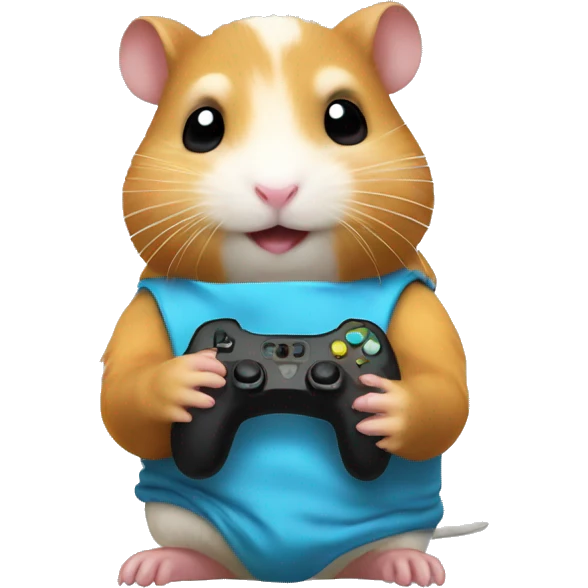 Hamster playing video games emoji