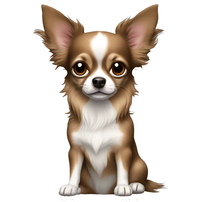 -longhair-chihuahua- with Brown Merle coat emoji