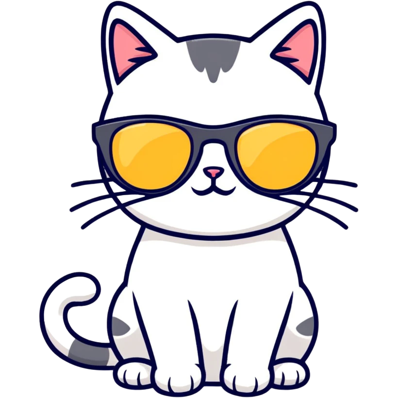 Cat with sunglasses emoji