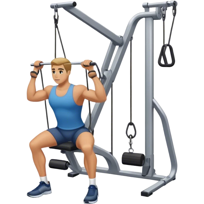 gym cable machine standing exercise emoji