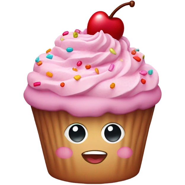 pink cupcake emoji