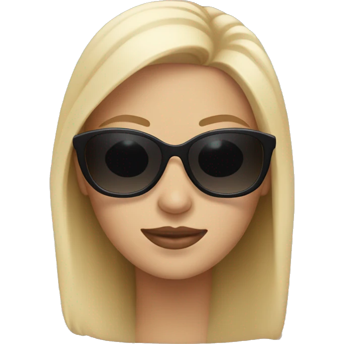 Blonde woman in sunglasses emoji