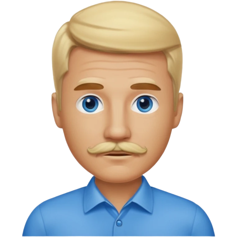 normal emoji 👨🏼 guy with blond hair, mustache, and blue eyes emoji