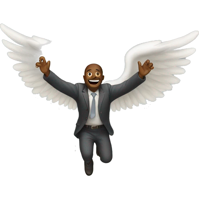 A man flying to heaven  emoji