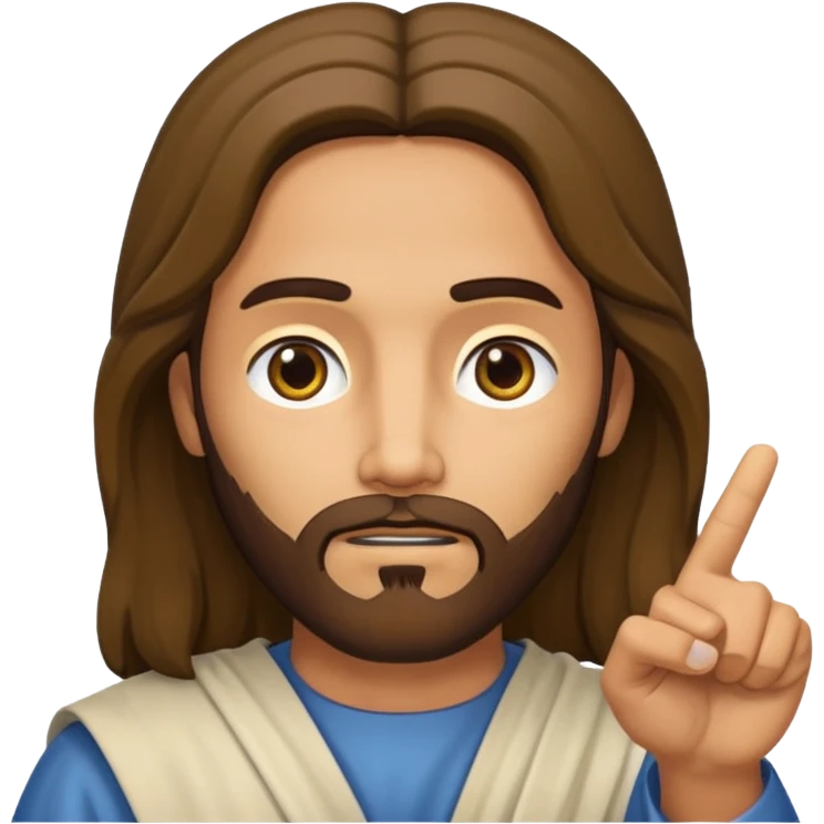 jesus pointing in front of him emoji