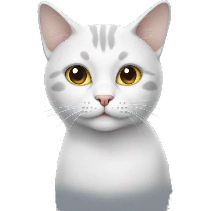 white and grey cat emoji
