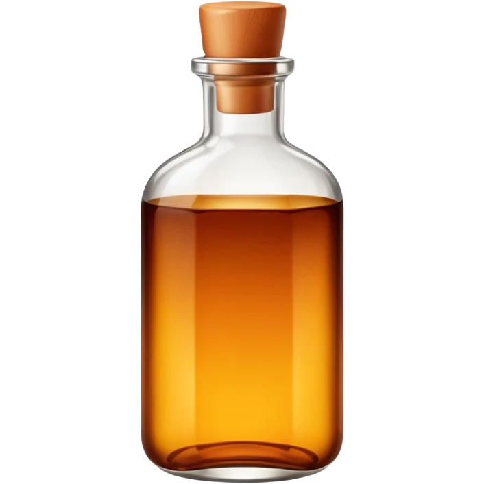 brown liquid bottle, minimal, simple, clear emoji