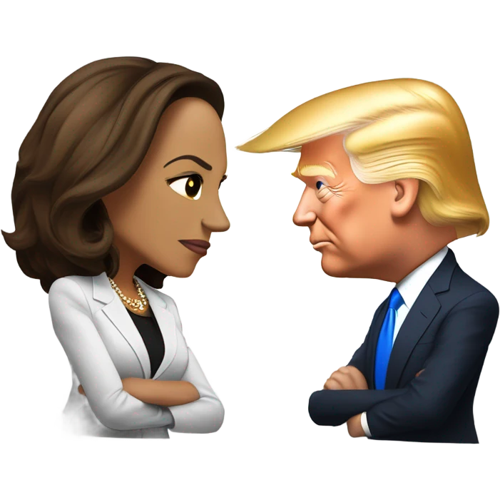 Donald Trump vs Kamala Harris winner emoji