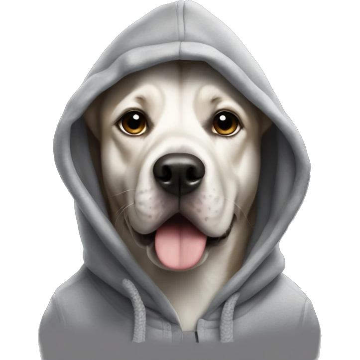 A dog wearing a hoodie ￼ emoji