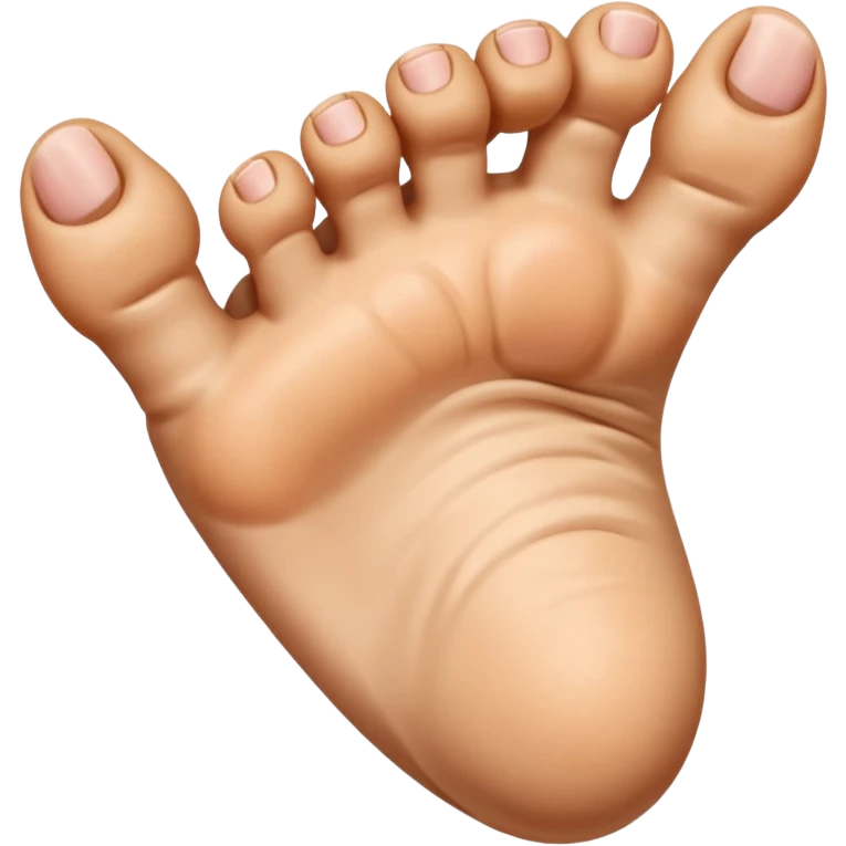 Toe flipping the middle toe emoji