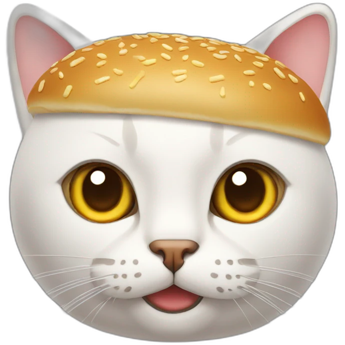 cat with a mexican accent and an american burger emoji