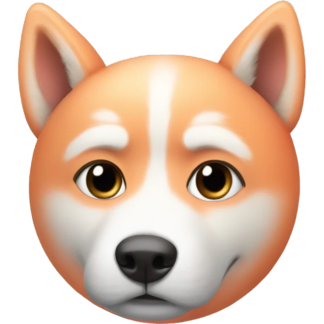Peach with husky face emoji
