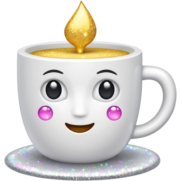 glitter white cup emoji