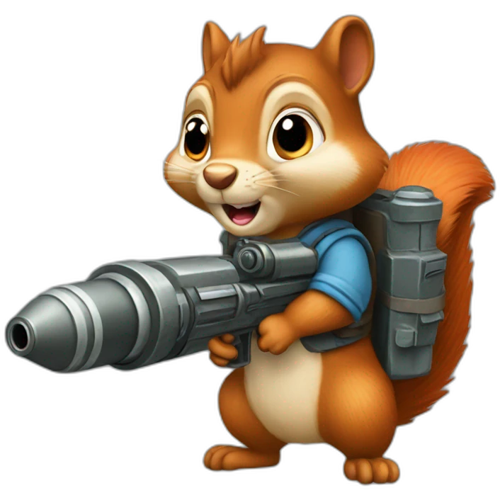 squirrel with a rocket launcher emoji