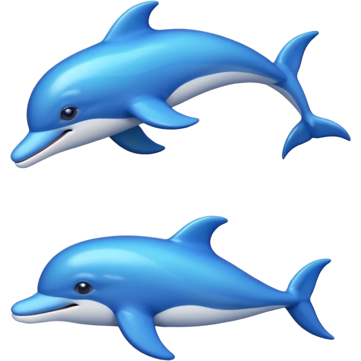 simple frame decorated with blue dolphins emoji