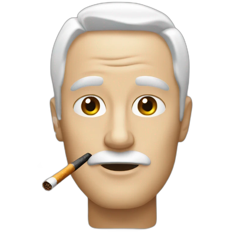 White man with a cigarette emoji