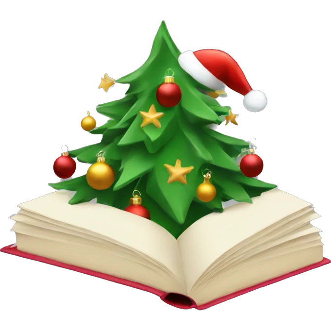 Open book about Christmas emoji
