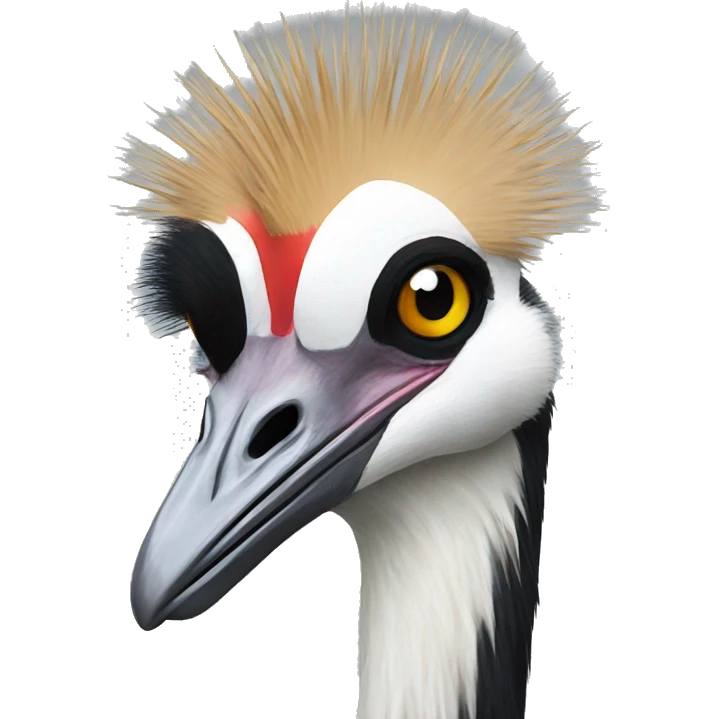 Black crowned crane emoji