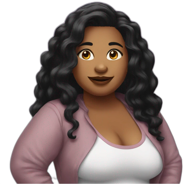Da'Vine Joy Randolph straight black hair fat emoji