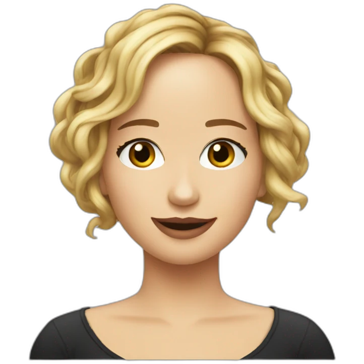 Jennifer Lawrence flirting emoji