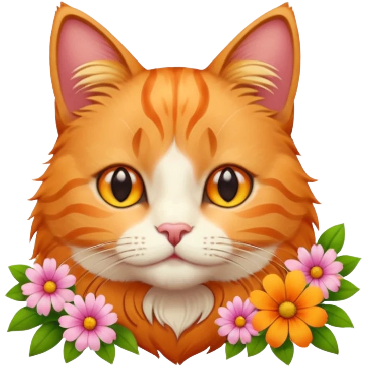 Cat with flowers  emoji
