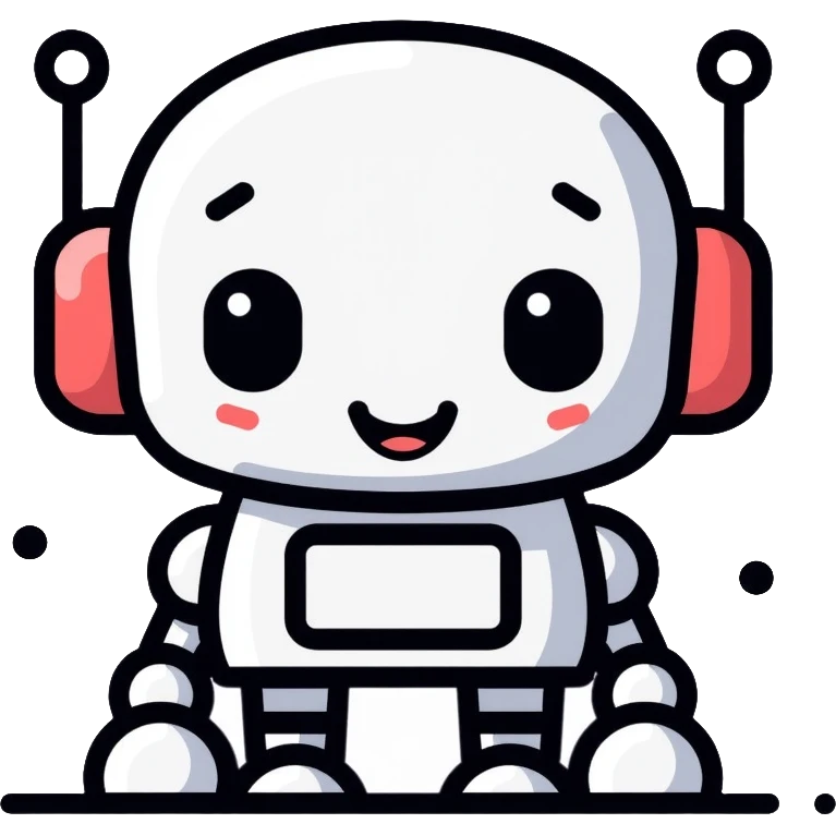 friendly AI assistant robot emoji