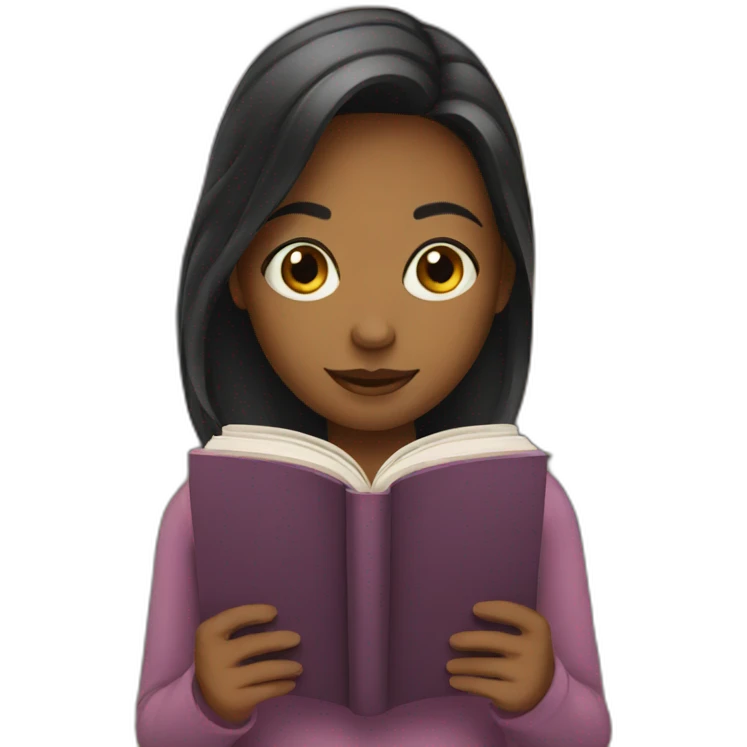 Girl with books emoji