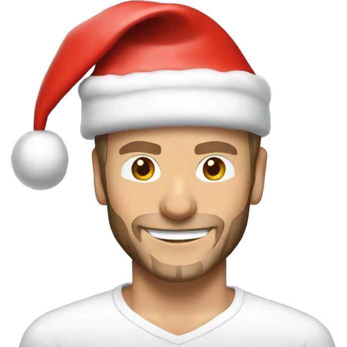 David Beckham with santa hat emoji